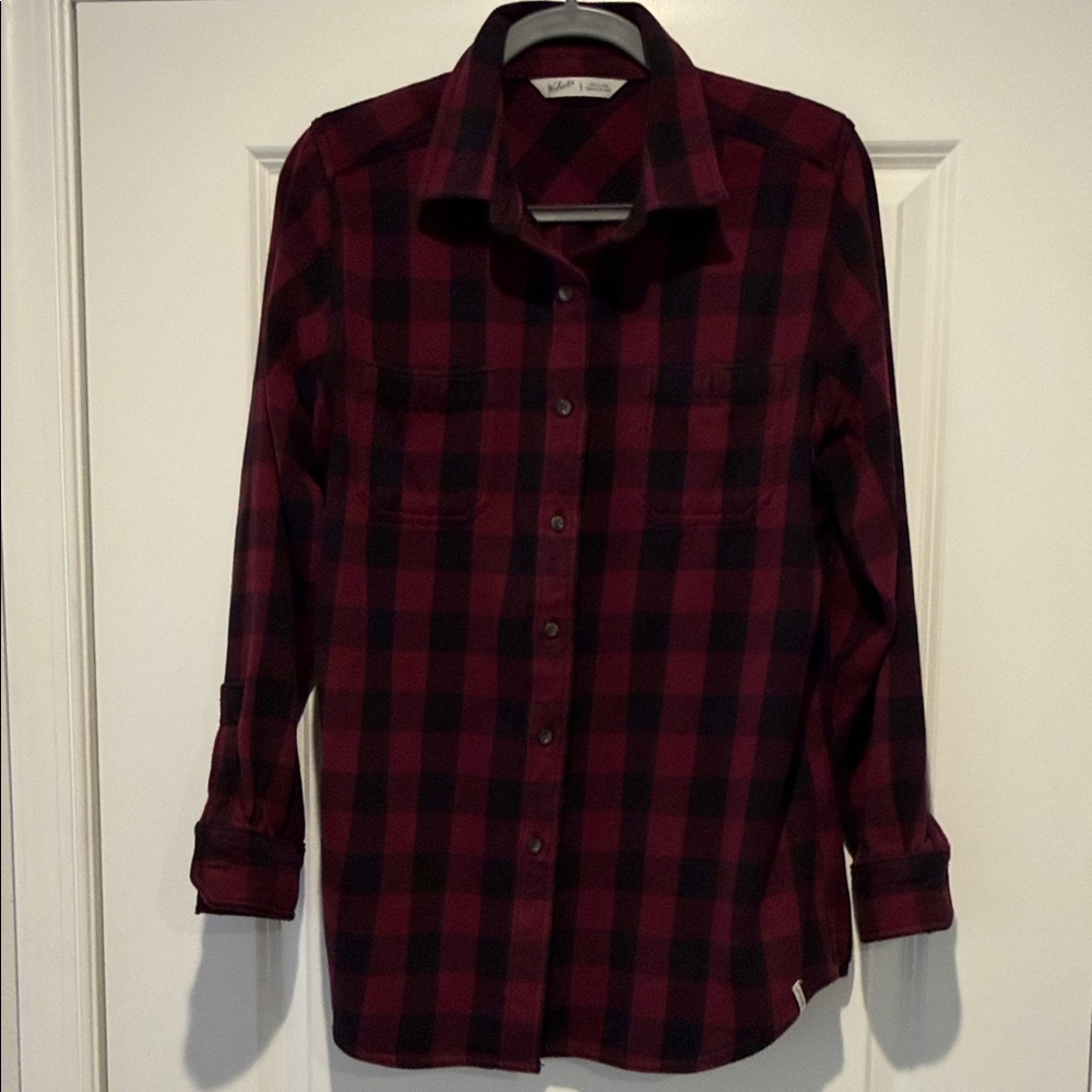 Woolrich Black and Red Checkered Button Down Shirt